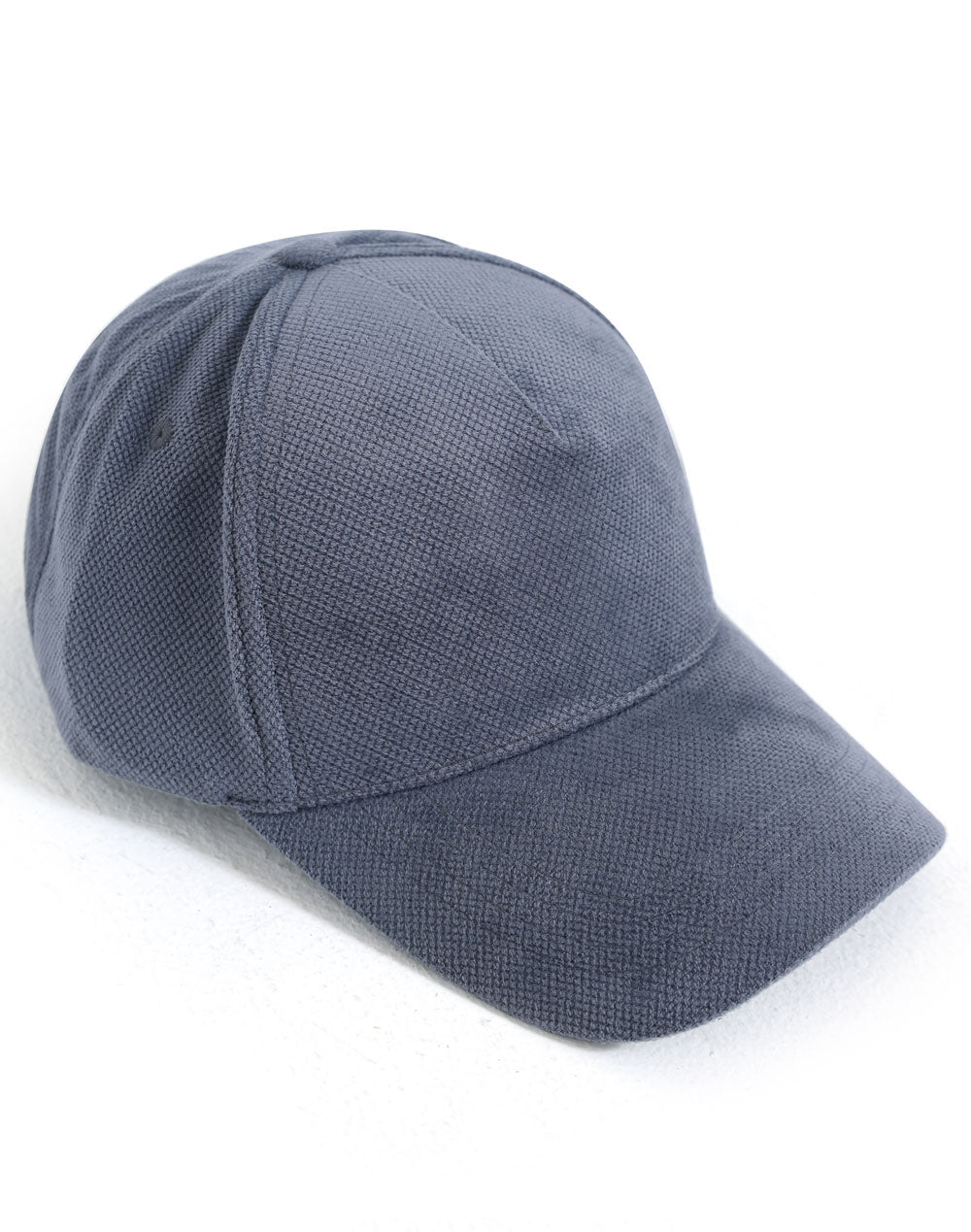 Polyester Jacquard Texture 5 Panel Cap - Slate Blue - View