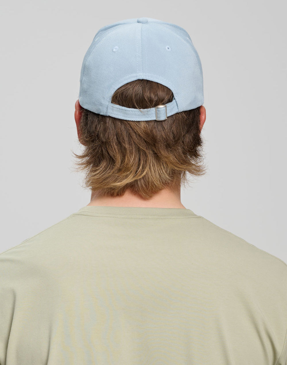 Polyester Jacquard Texture 5 Panel Cap - Light Blue - View