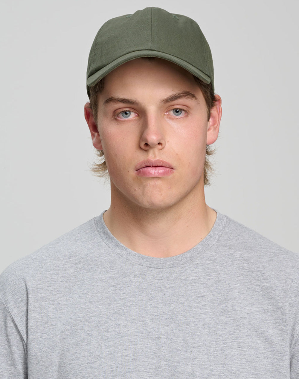 Cotton Twill Unstructured Cap - Army Green - View