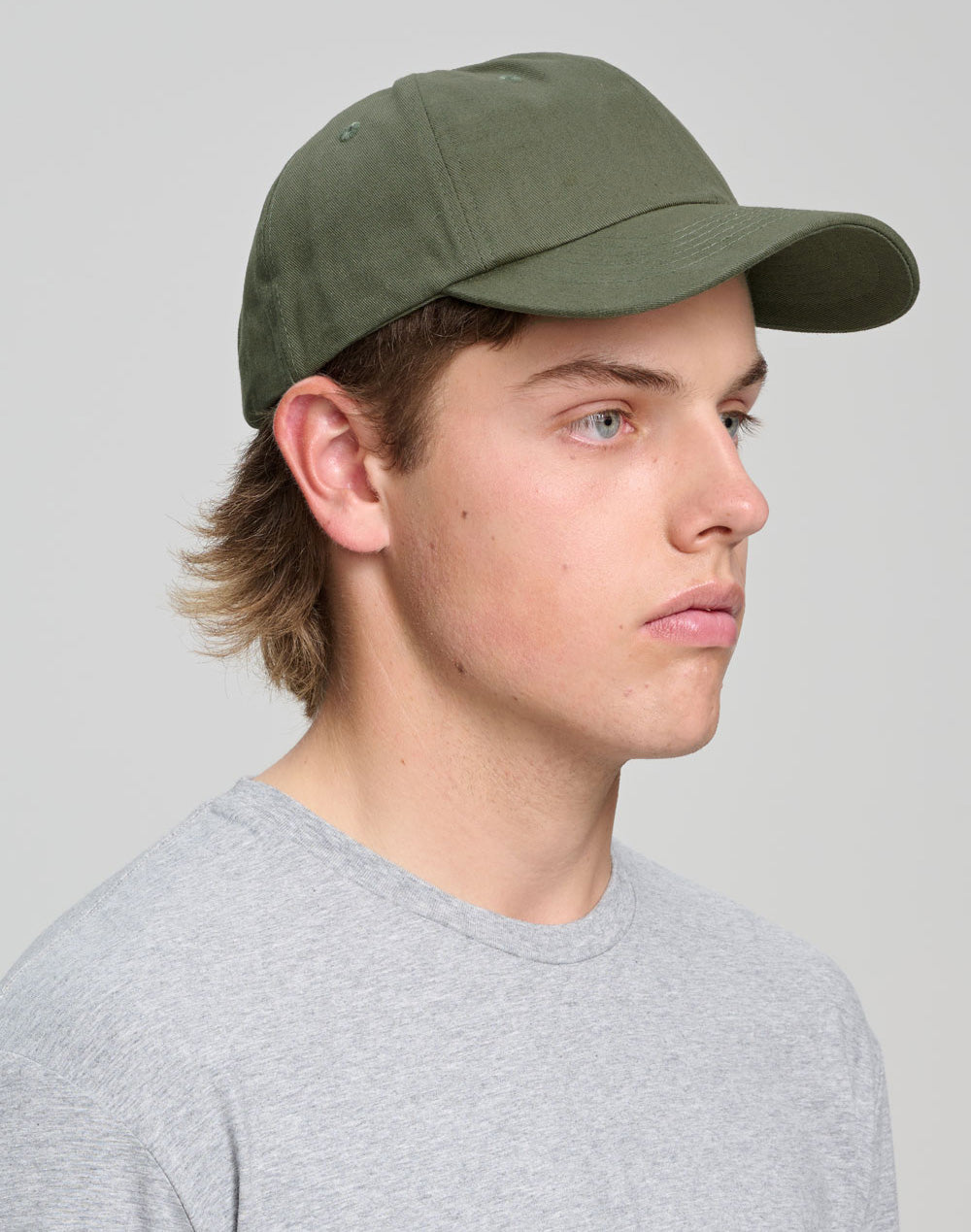 Cotton Twill Unstructured Cap - Army Green - View