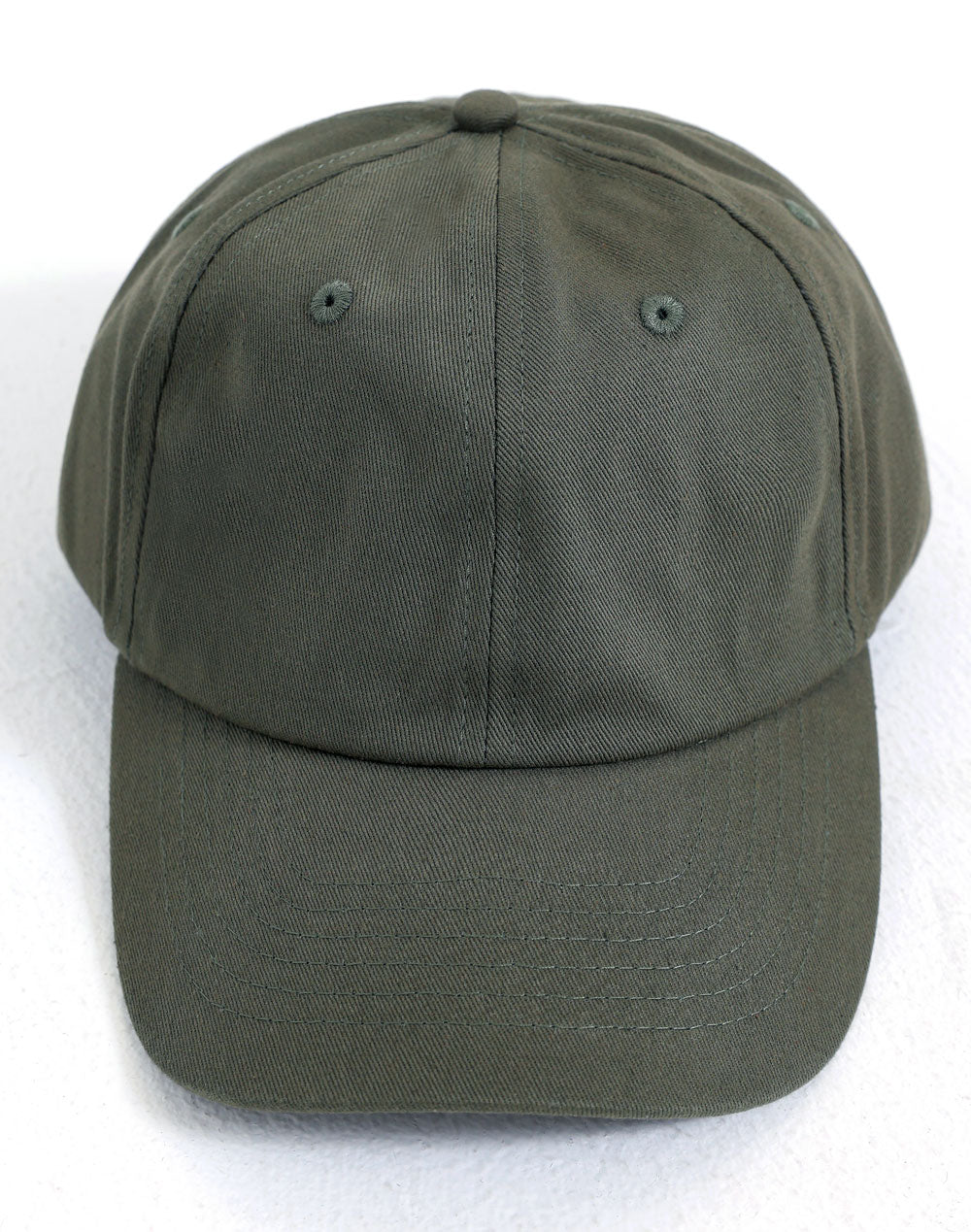 Cotton Twill Unstructured Cap - Army Green - Front