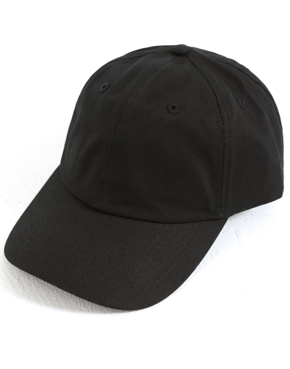 Cotton Twill Unstructured Cap - Black - View