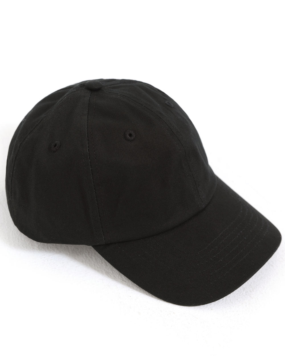 Cotton Twill Unstructured Cap - Black - View