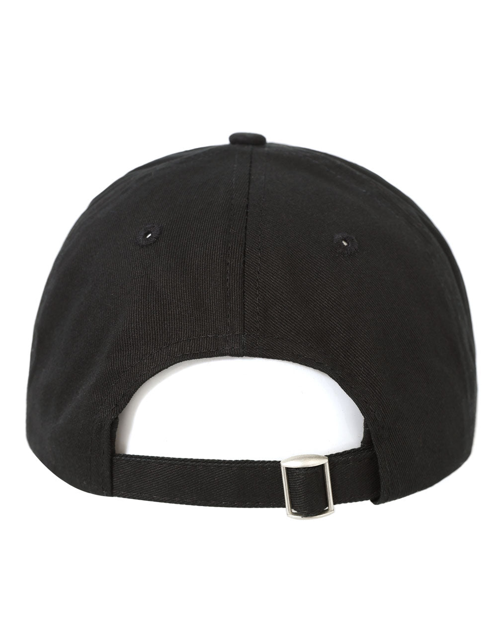Cotton Twill Unstructured Cap - Black - Back