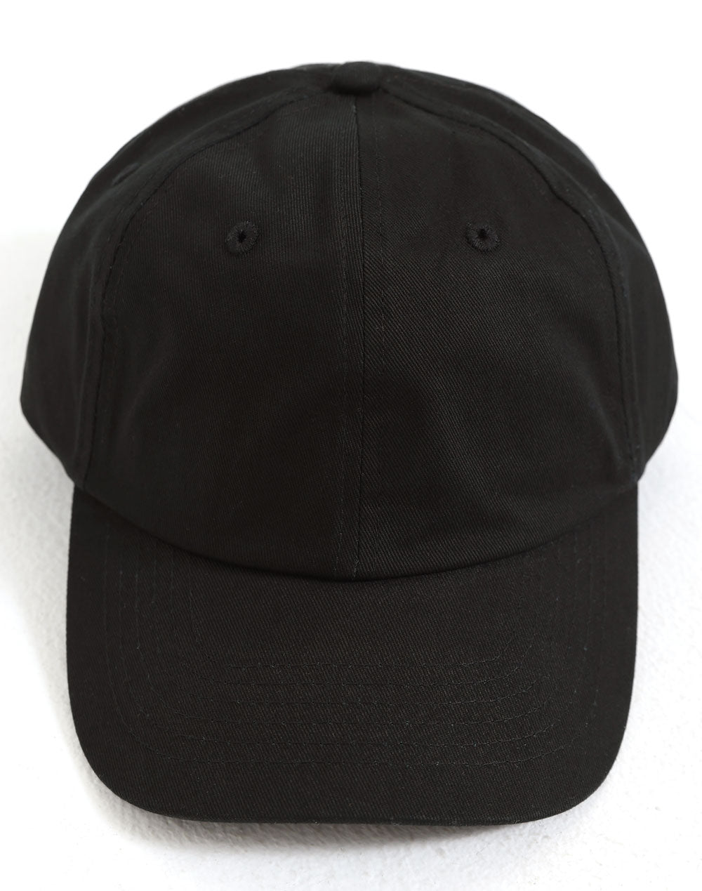 Cotton Twill Unstructured Cap - Black - Front