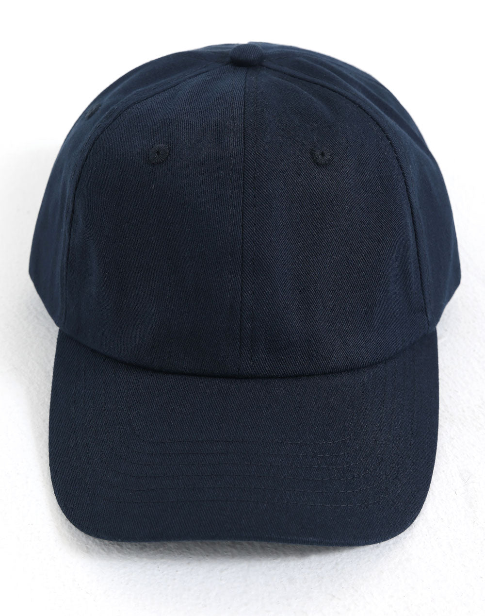 Cotton Twill Unstructured Cap - Navy - Front