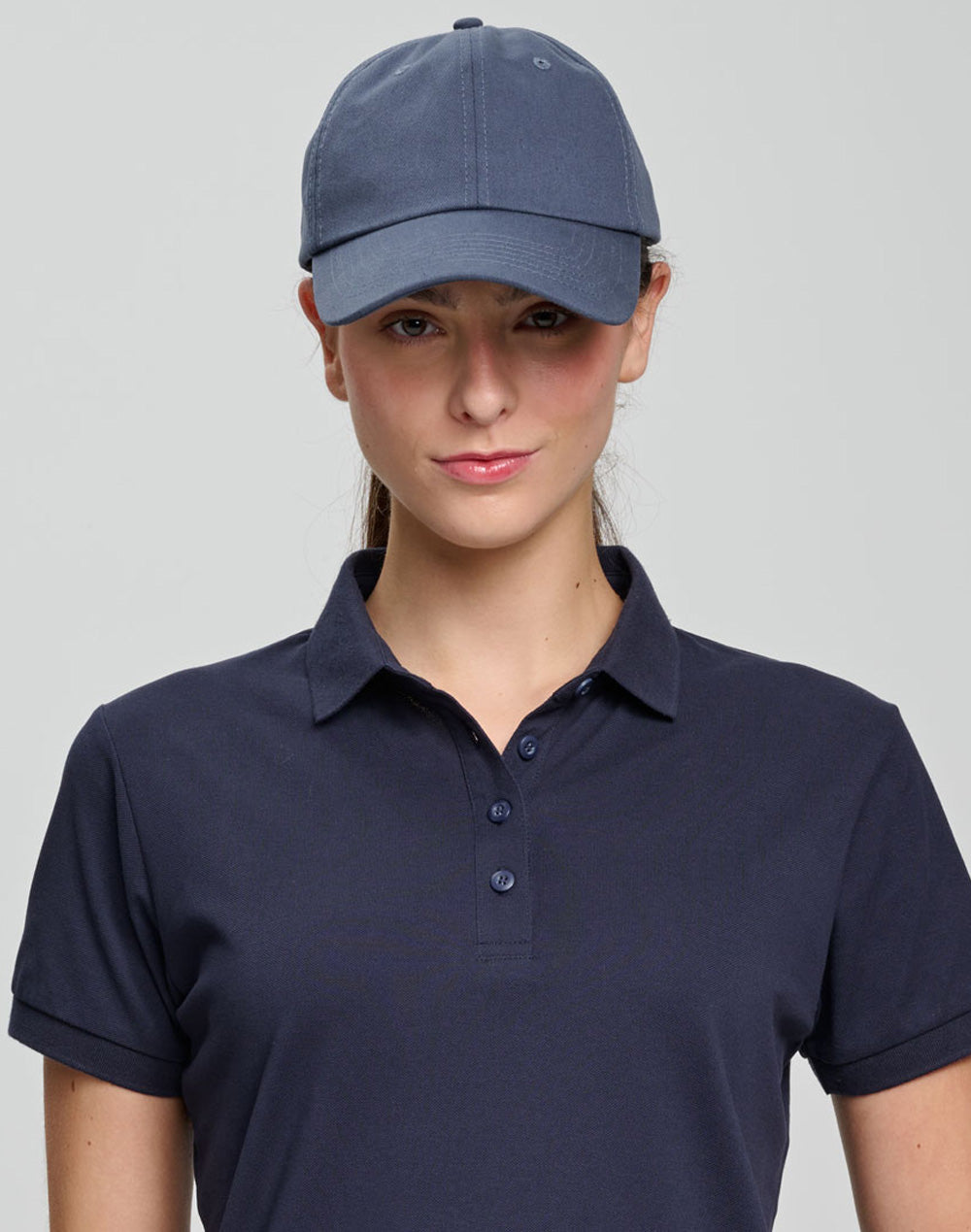 Cotton Twill Unstructured Cap - Slate Blue - View