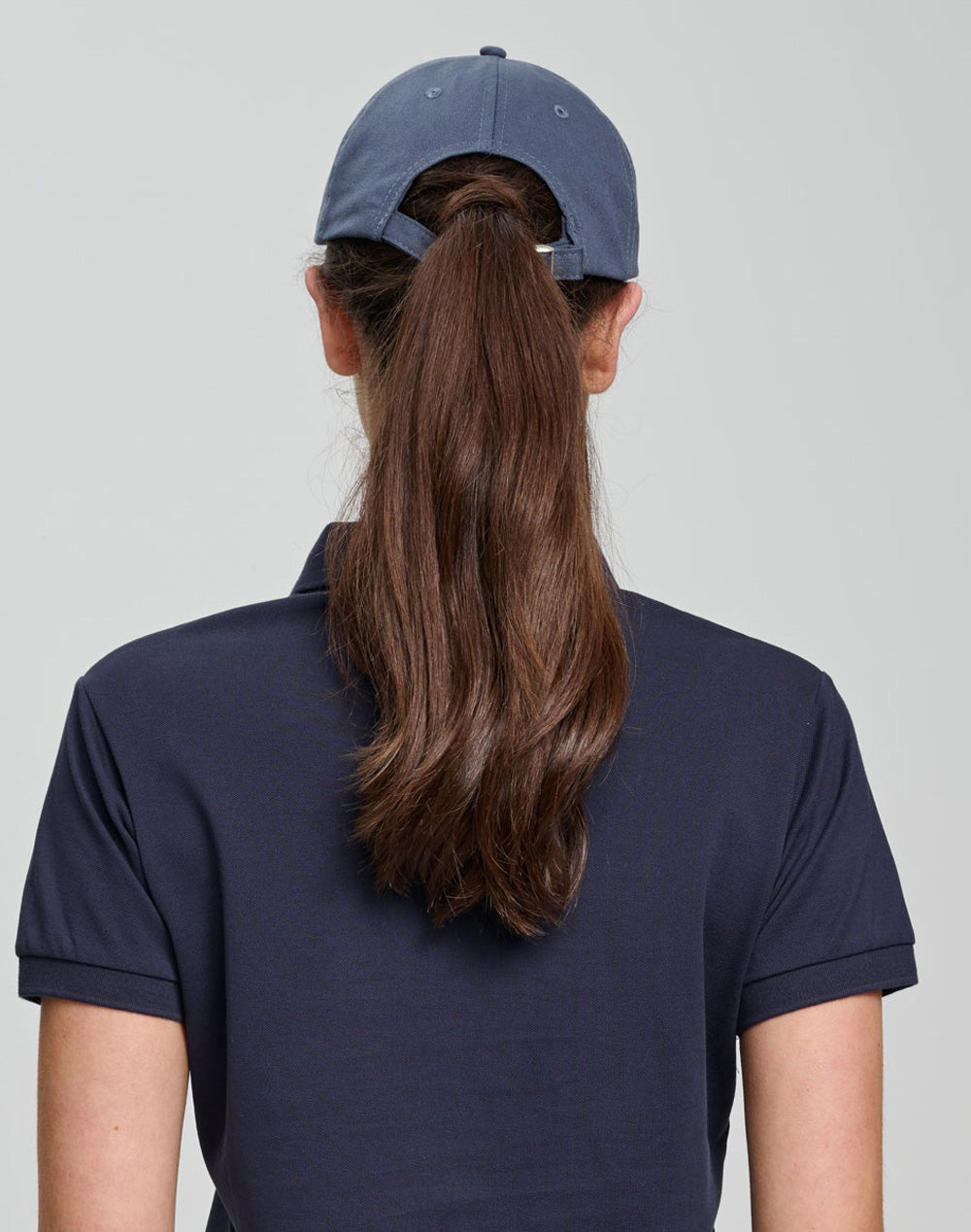 Cotton Twill Unstructured Cap - Slate Blue - View