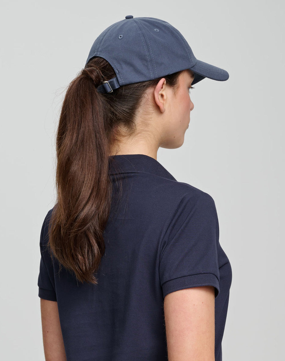 Cotton Twill Unstructured Cap - Slate Blue - View