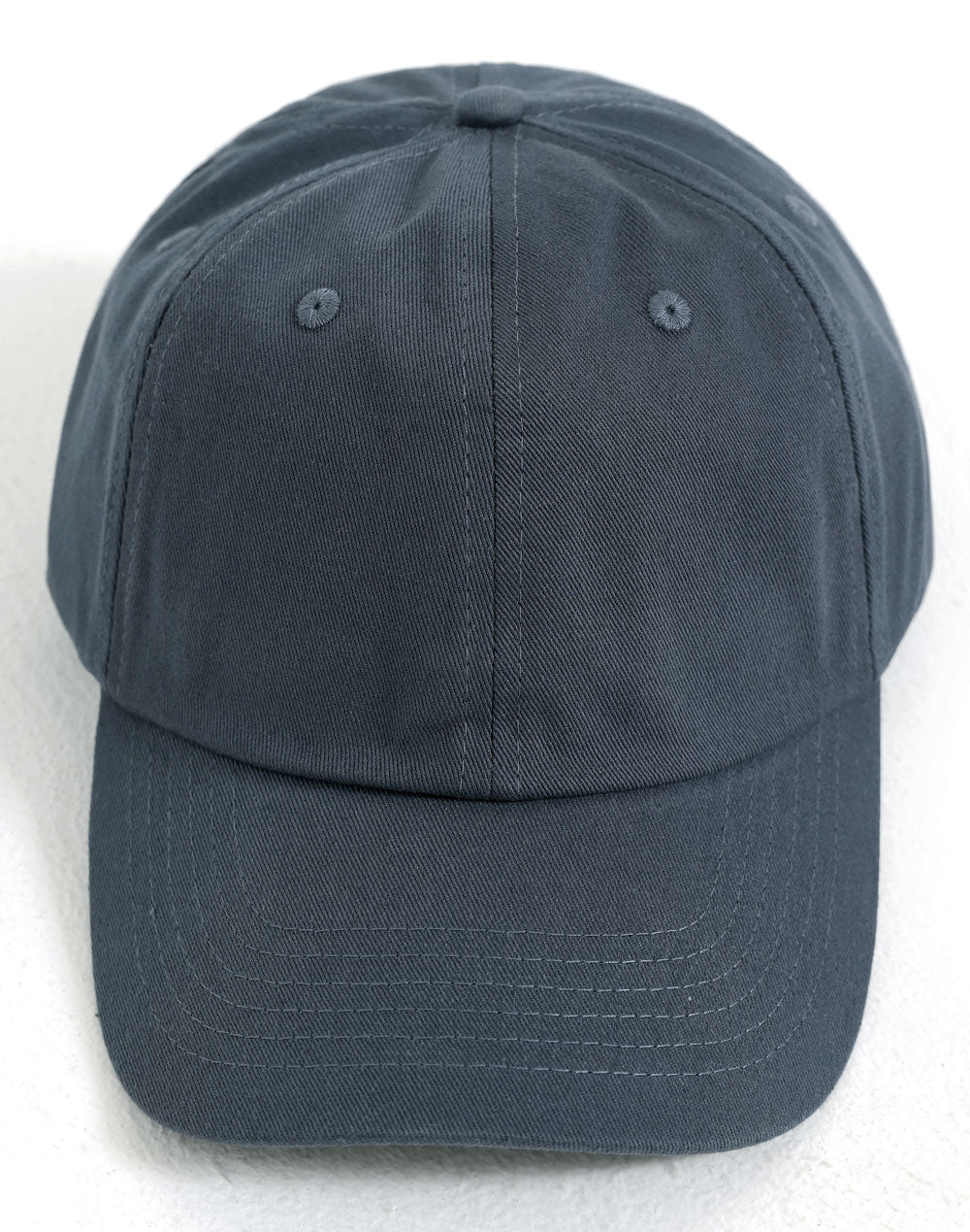 Cotton Twill Unstructured Cap - Slate Blue - Front