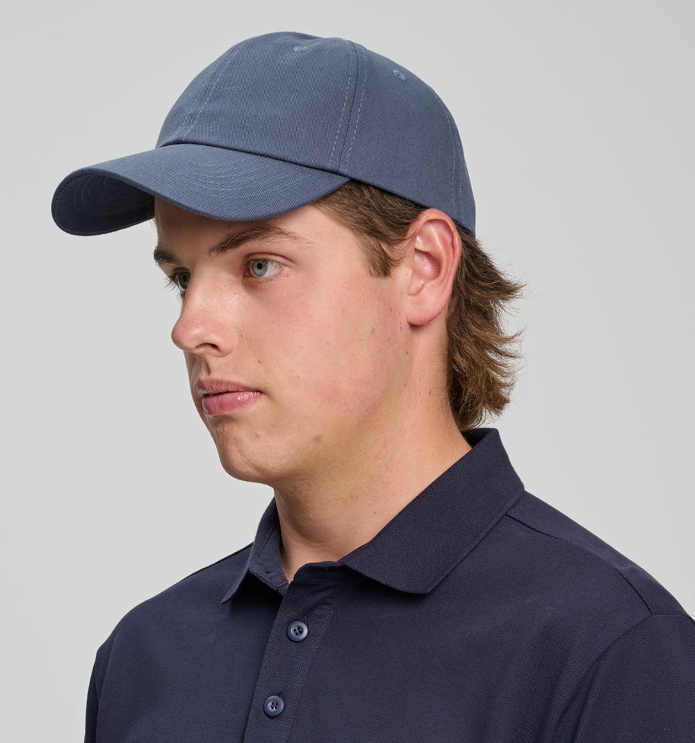 Cotton Twill Unstructured Cap - Slate Blue - View