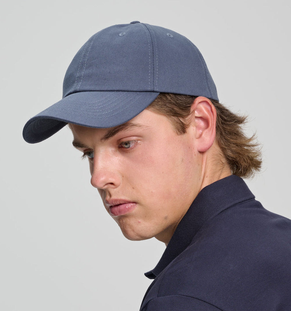Cotton Twill Unstructured Cap - Slate Blue - View