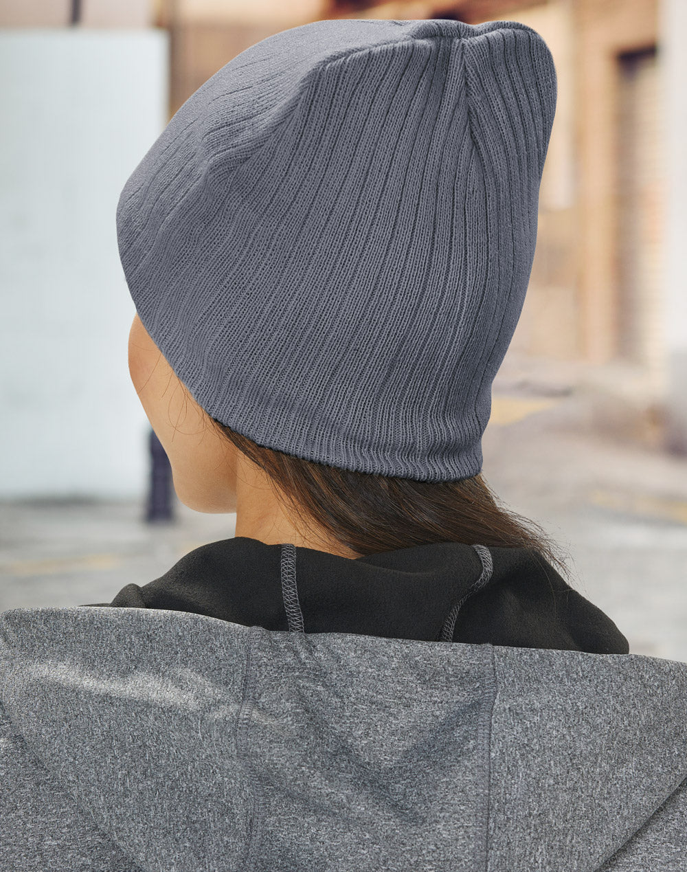 Cable Knit Beanie - Back