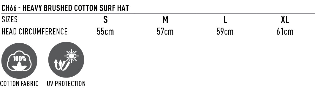 Surf Hat - Size guide