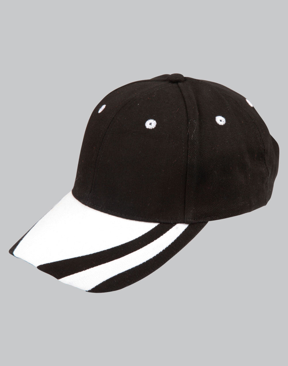 Contrast Peak Cap - Black/White - View