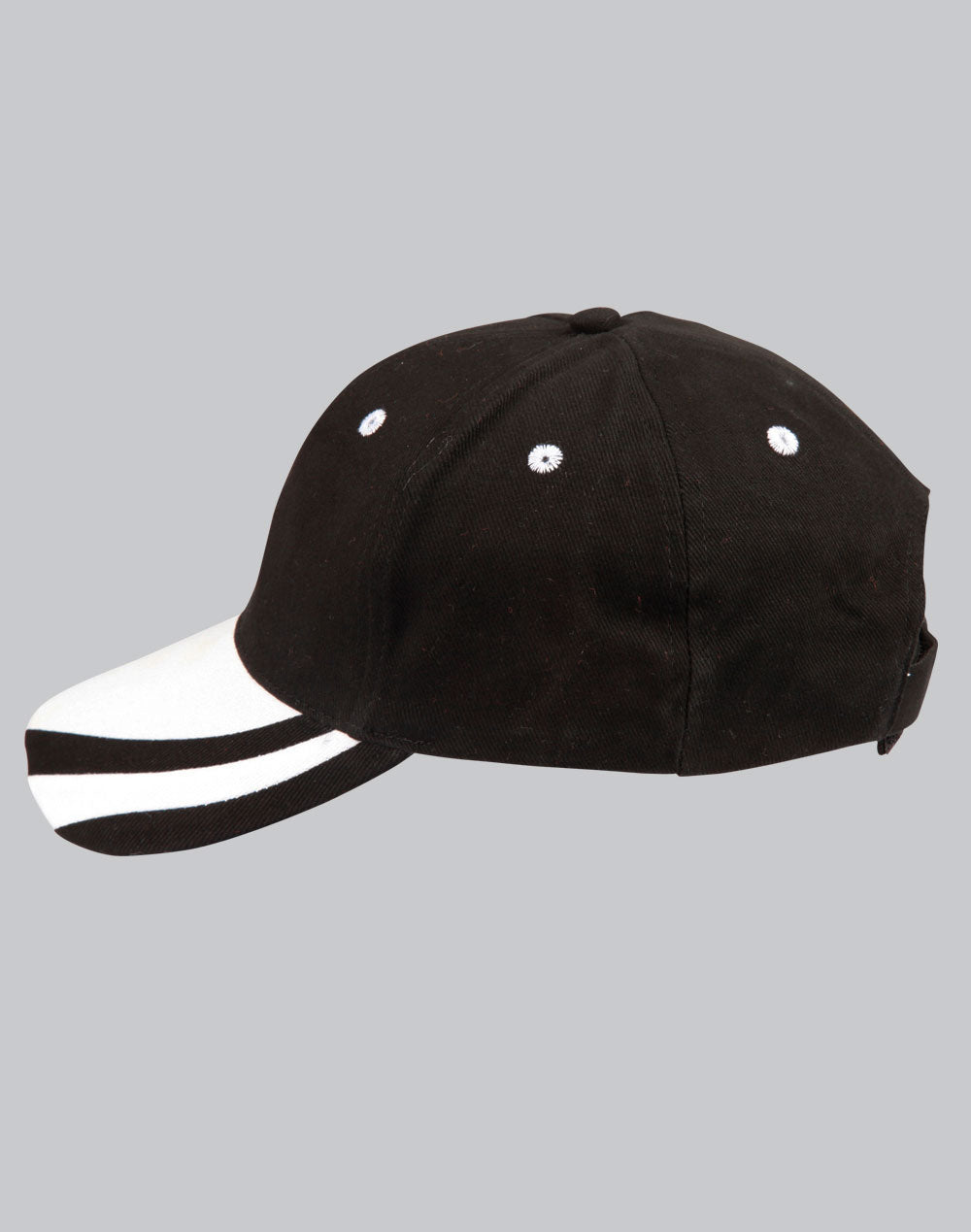 Contrast Peak Cap - Black/White - View