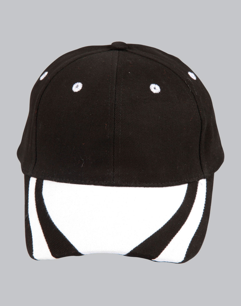 Contrast Peak Cap - Black/White - Front