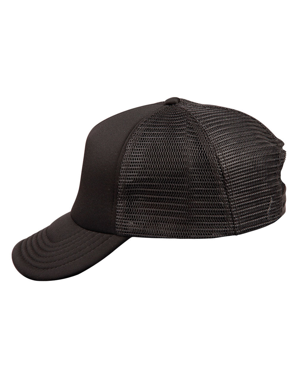 Contrast Trucker Cap - Black/Black - View