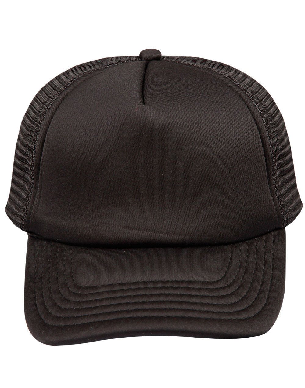Contrast Trucker Cap - Black/Black - Front