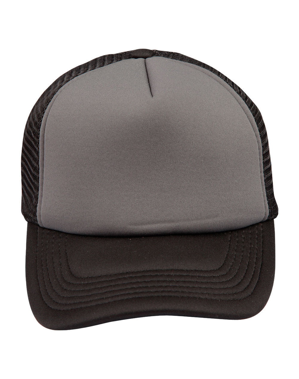 Contrast Trucker Cap - Grey/Black - Front