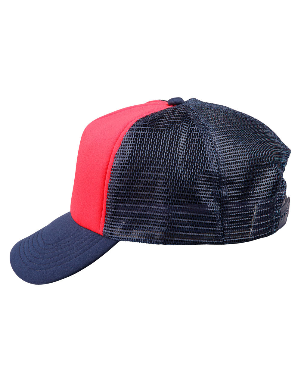 Contrast Trucker Cap - Red/Navy - View