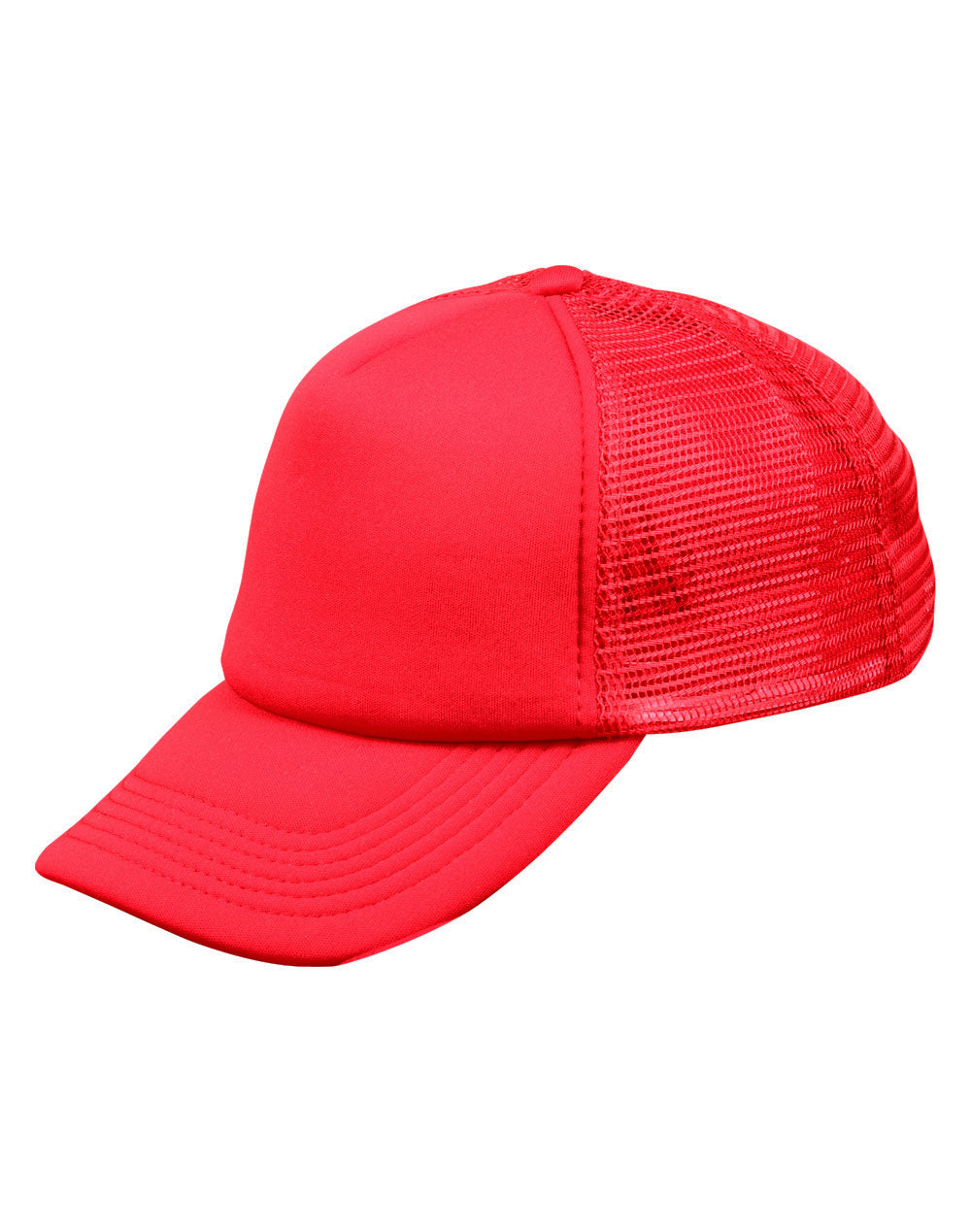 Contrast Trucker Cap - Red/Red - View
