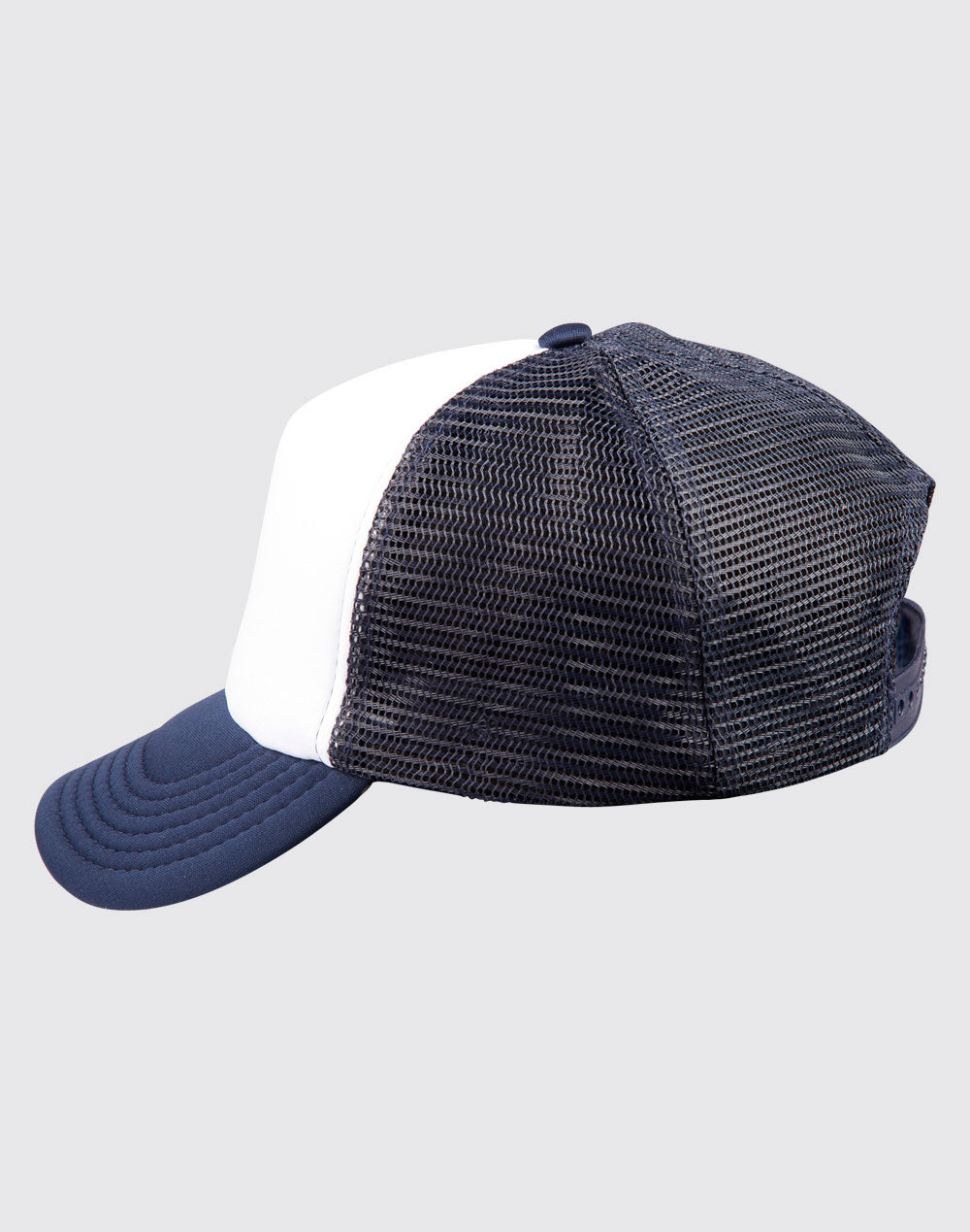 Contrast Trucker Cap - White/Navy - View