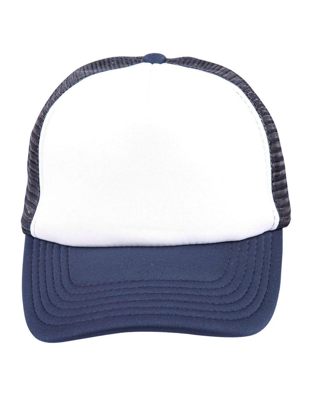 Contrast Trucker Cap - White/Navy - Front