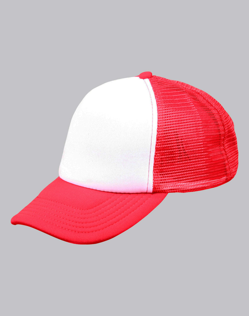 Contrast Trucker Cap - White/Red - View