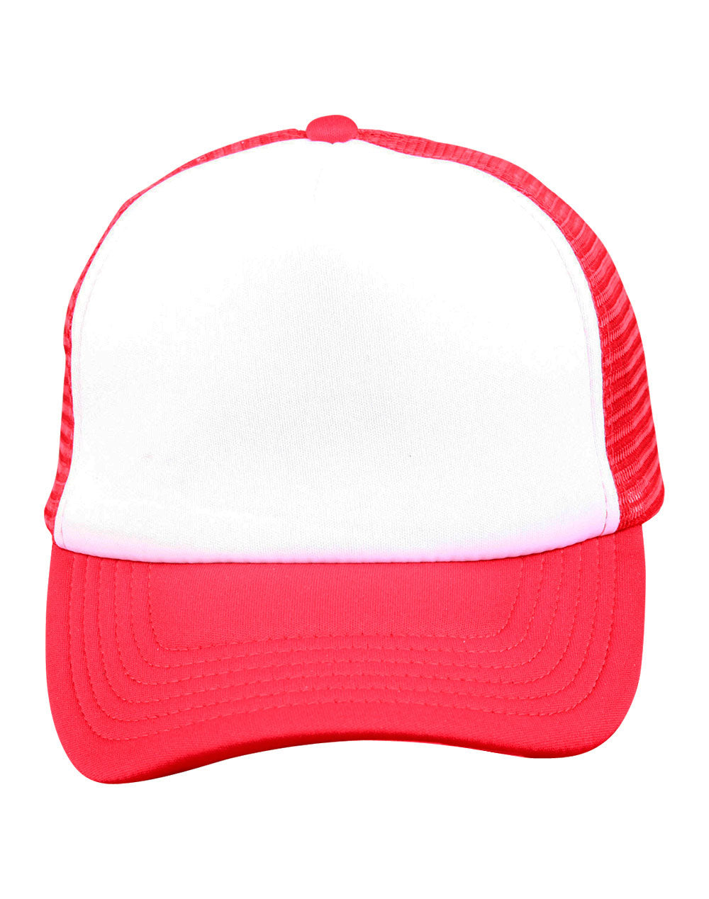 Contrast Trucker Cap - White/Red - Front