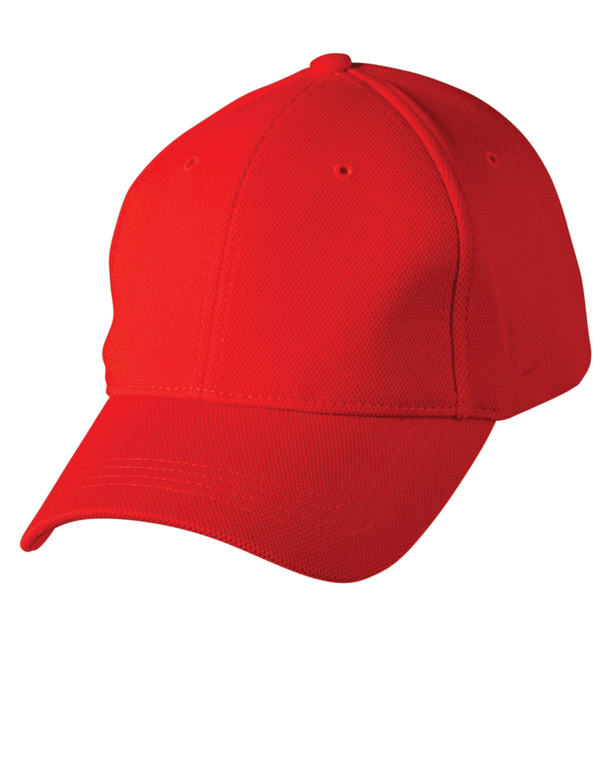 Pique Mesh Cap - Red - Front
