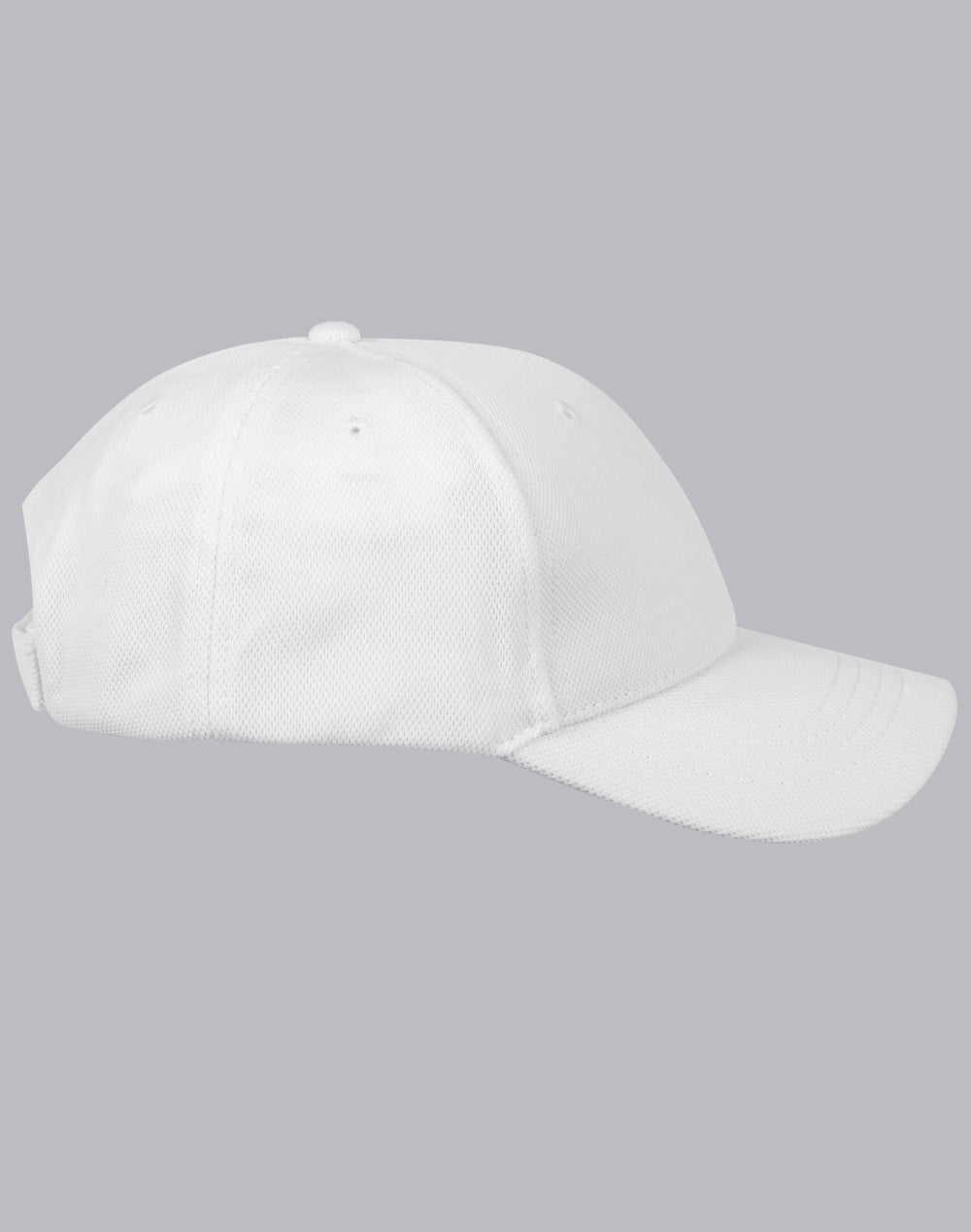 Pique Mesh Cap - White - View