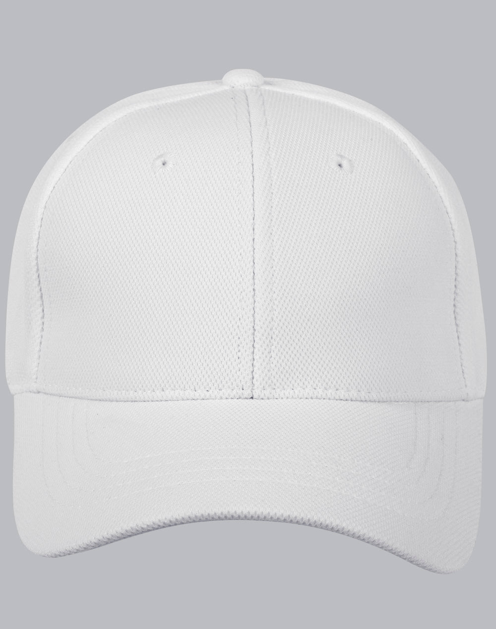 Pique Mesh Cap - White - Front