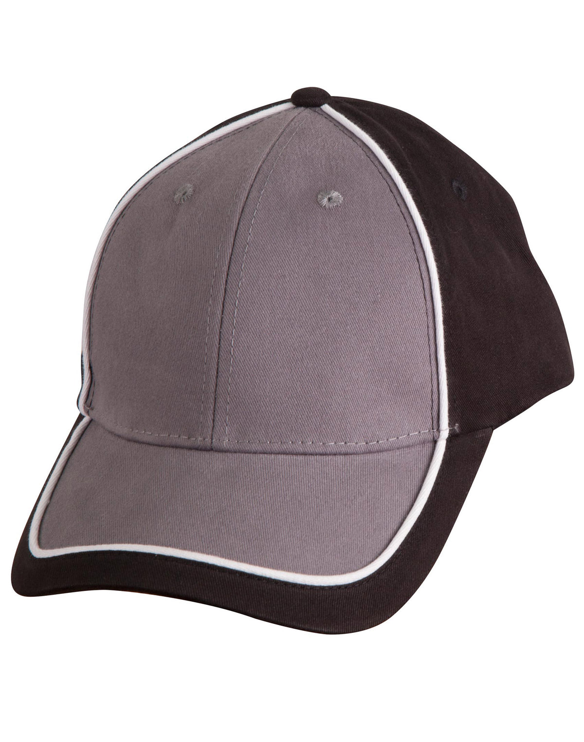 Arena Two Tone Cap - Black/White/Grey - Front