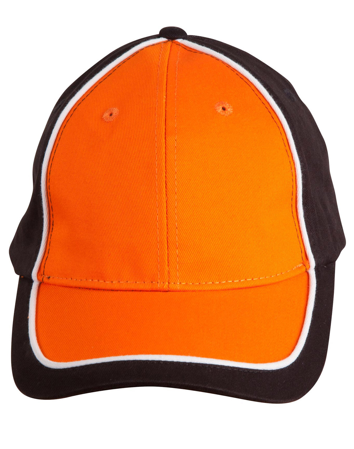 Arena Two Tone Cap - Black/White/Orange - View