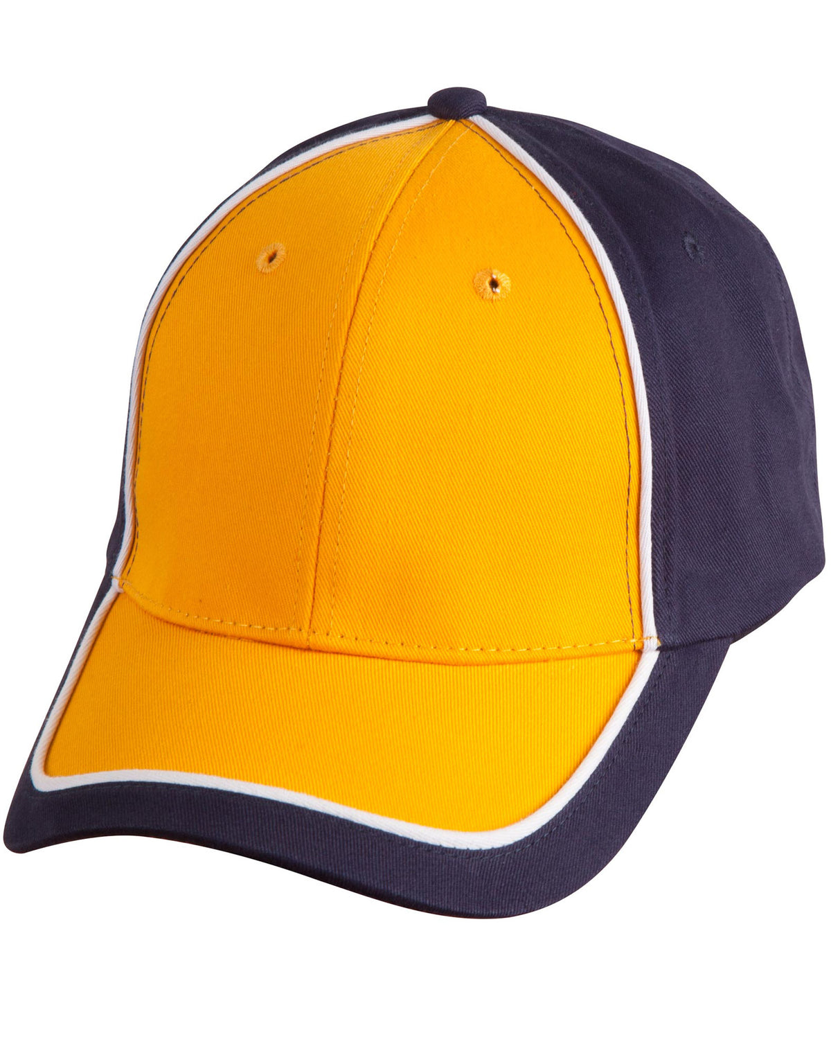 Arena Two Tone Cap - Navy/White/Gold - Front