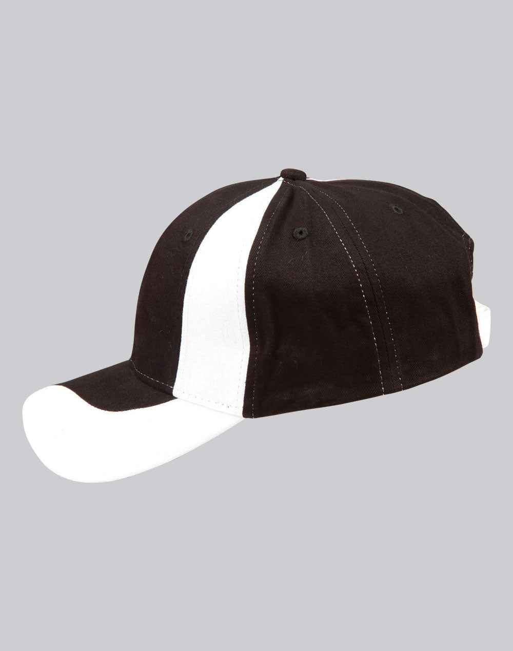 Peak & Crown Contrast Cap - Black/White - View