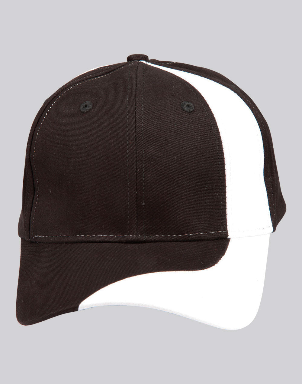 Peak & Crown Contrast Cap - Black/White - Front