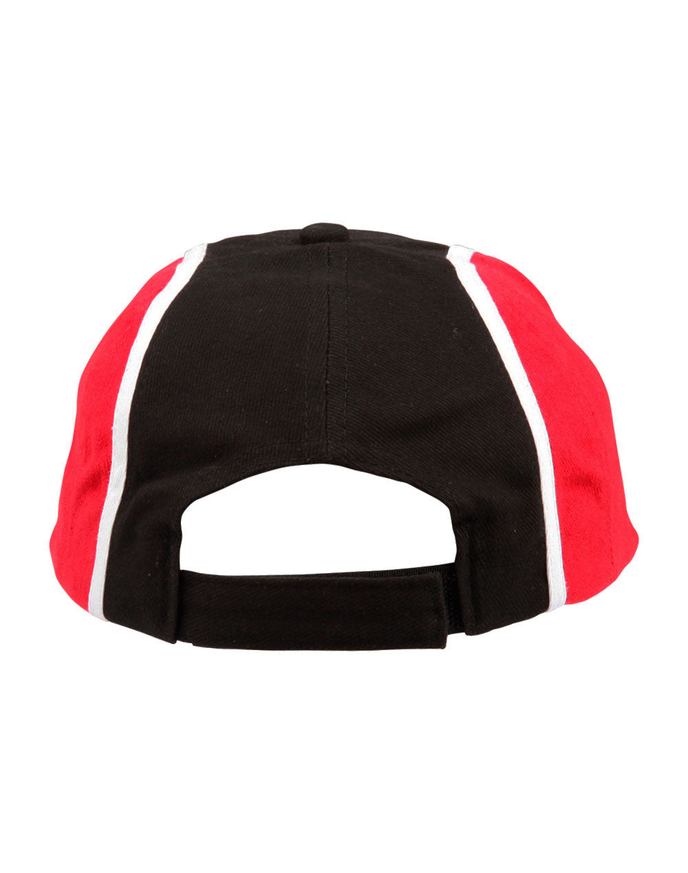 Tri-Colour Cap - Black/White/Red - Back