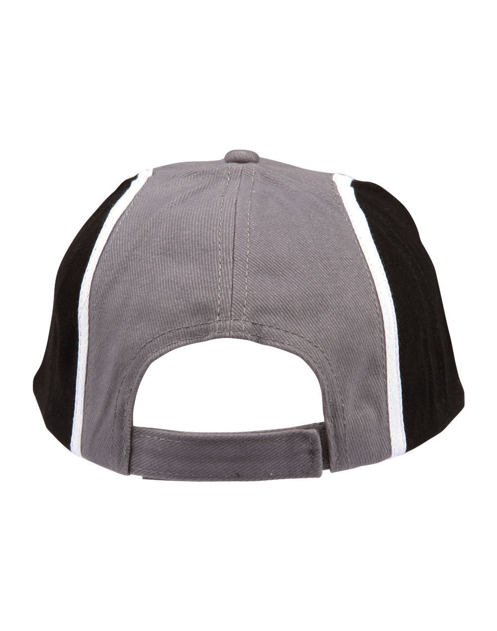 Tri-Colour Cap - Grey/White/Black - Back