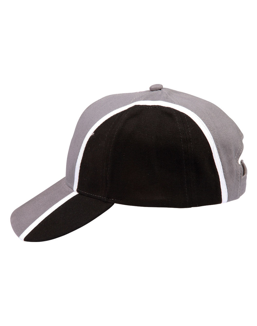Tri-Colour Cap - Grey/White/Black - View