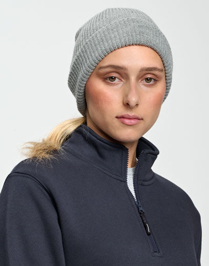 Roll Up Cable Knit Snug Beanie - view