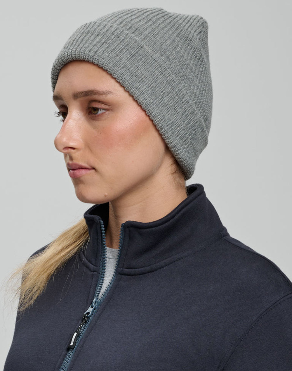 Roll Up Cable Knit Snug Beanie - view