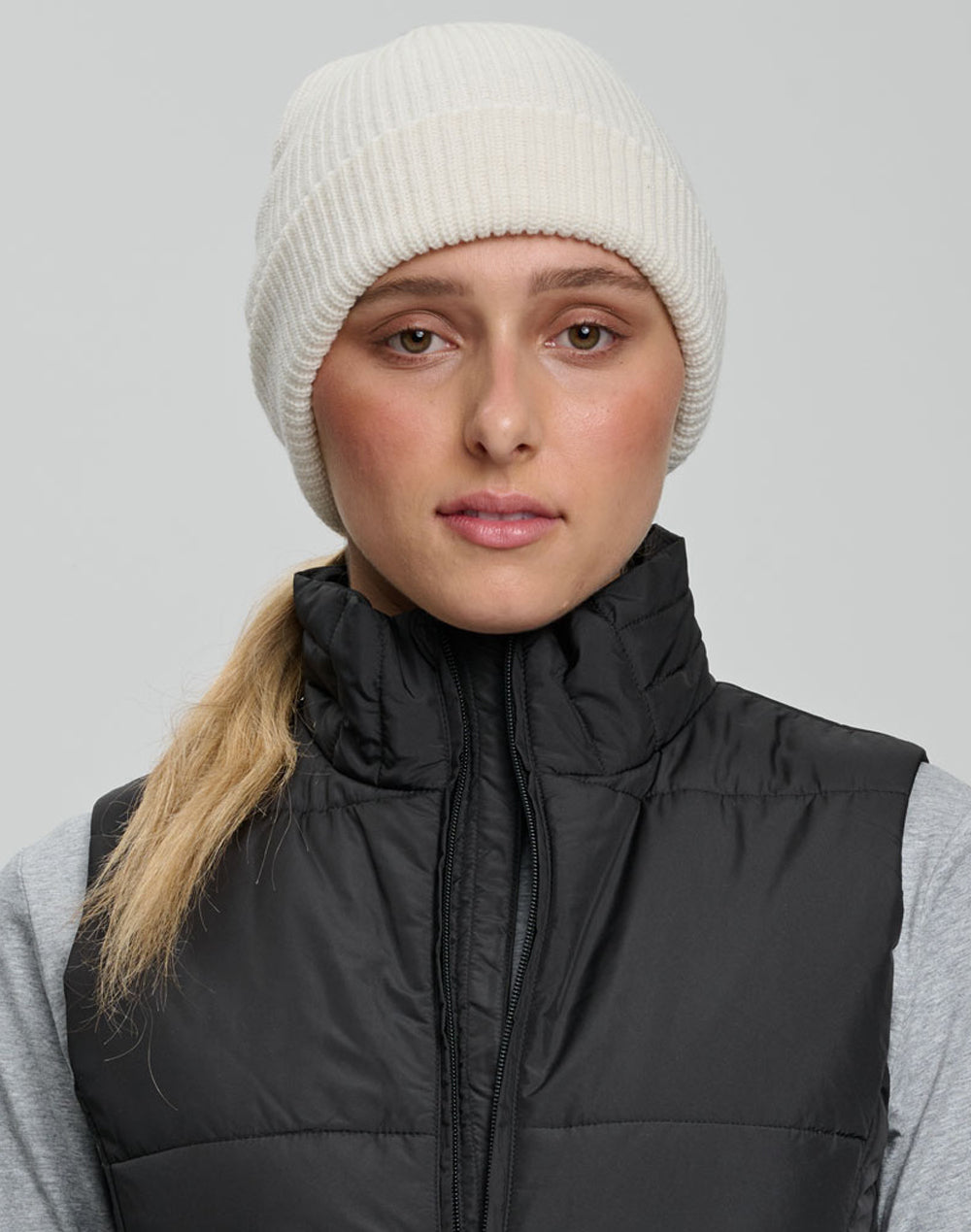 Roll Up Cable Knit Snug Beanie - view