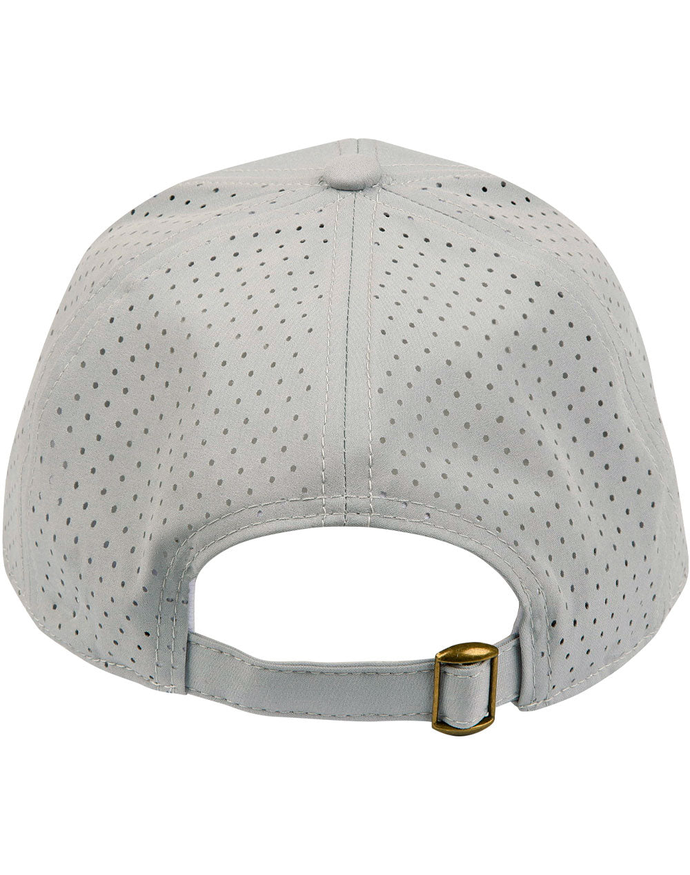 Four Way Stretch Laser Cut Runner’s Cap - Silver Grey - Back