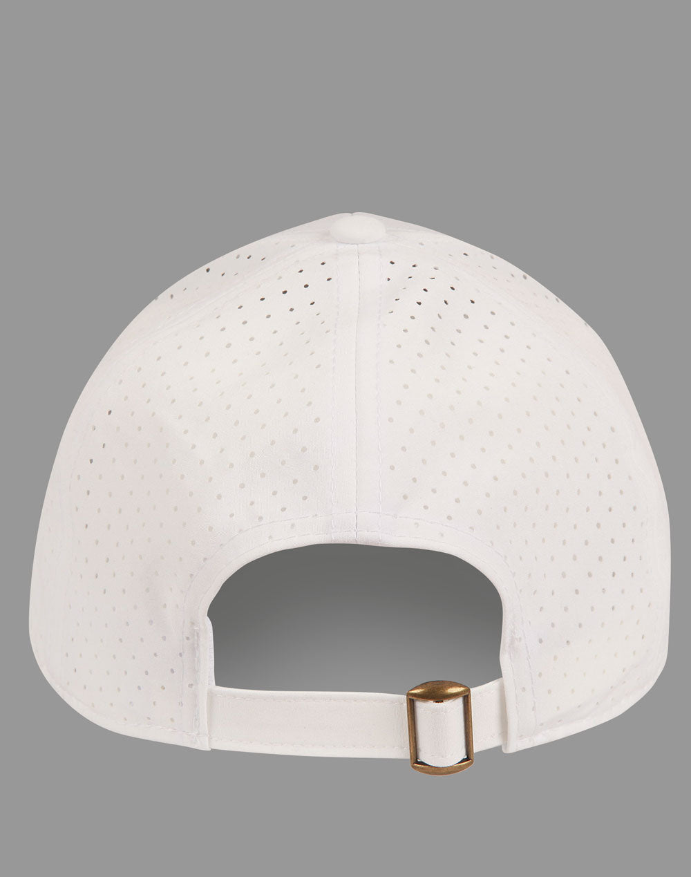 Four Way Stretch Laser Cut Runner’s Cap - White - Back