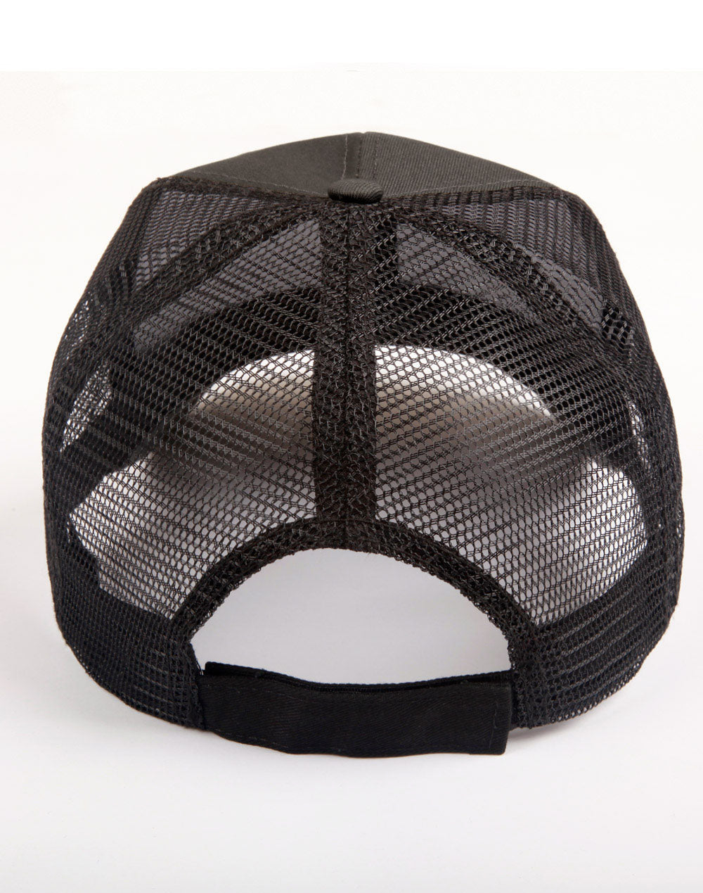 Premium Cotton Trucker Cap - Ash/Black - Back
