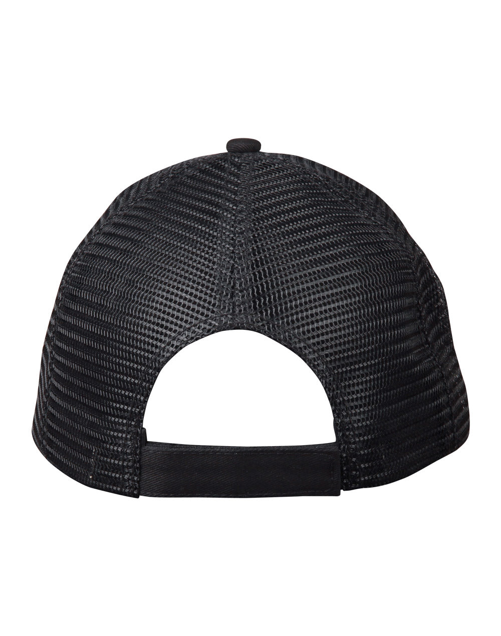 Premium Cotton Trucker Cap - Black/Black - Back
