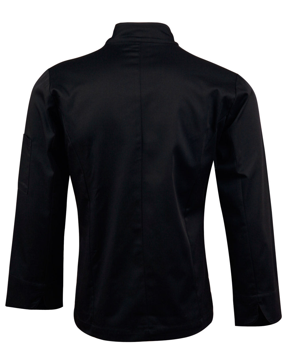 Chef's Long Sleeve Jacket - Black - Back