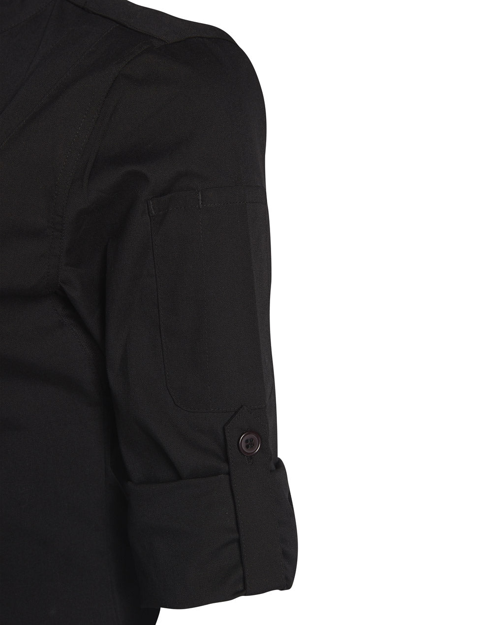 Ladies Functional Chef Jackets - Black - View